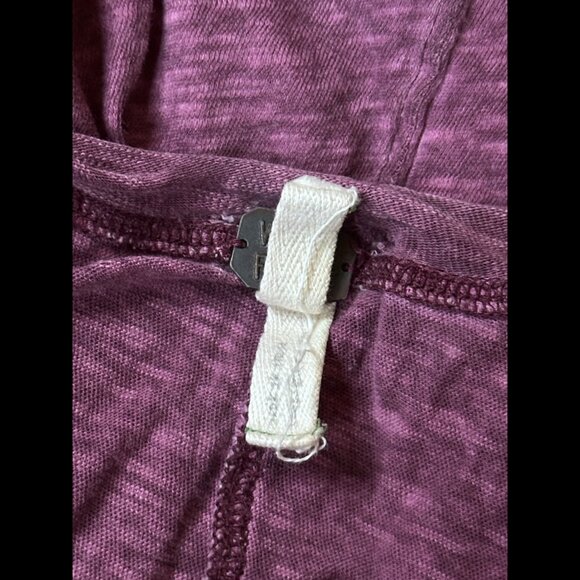 Free People Top XS Womens Purple Scoop Neck Heather Muscle Shirt Hem - Picture 6 of 7